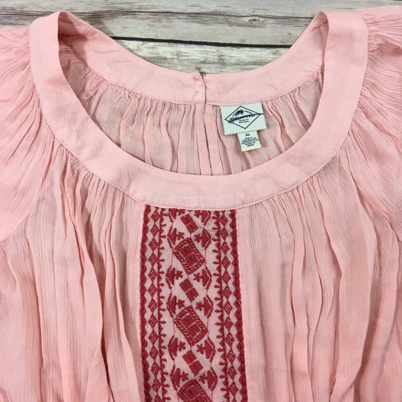 St John’s Bay peach embroidery tunic - Picture 2 of 4